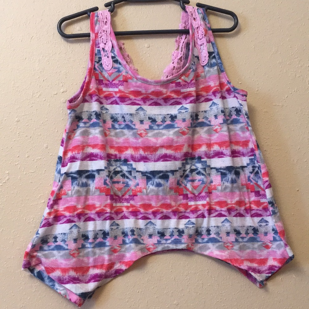 Chelsea Pastel Colored Tank Top With Lace Back